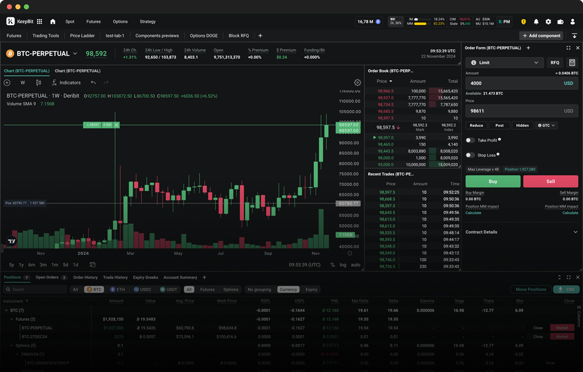 KeepBit Trading Platform